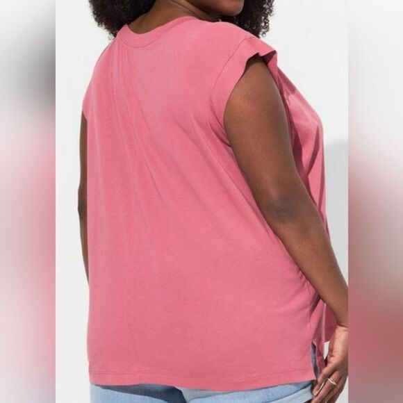 Torrus VintageStyle Cotton Jersey Crew Neck Dolman Tank - Picture 3 of 6